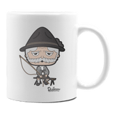 Da Oid Sinzer Goaßlschnoizer Keramik Kaffeetasse 330ml Weiss Rampoldplatte Front